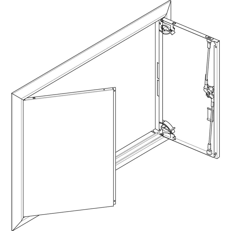 ABN - Tür/Bedientableau (Schaltschrank) Blendrahmen mit Volltüre GBRU33T f.Flachvert.,3x3reih