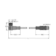 Turck - Konfektioniertes Sensor-Aktor-Kabel RFID-Leitung WK4.5T-2-R #6699203 Standard − 1 Stück