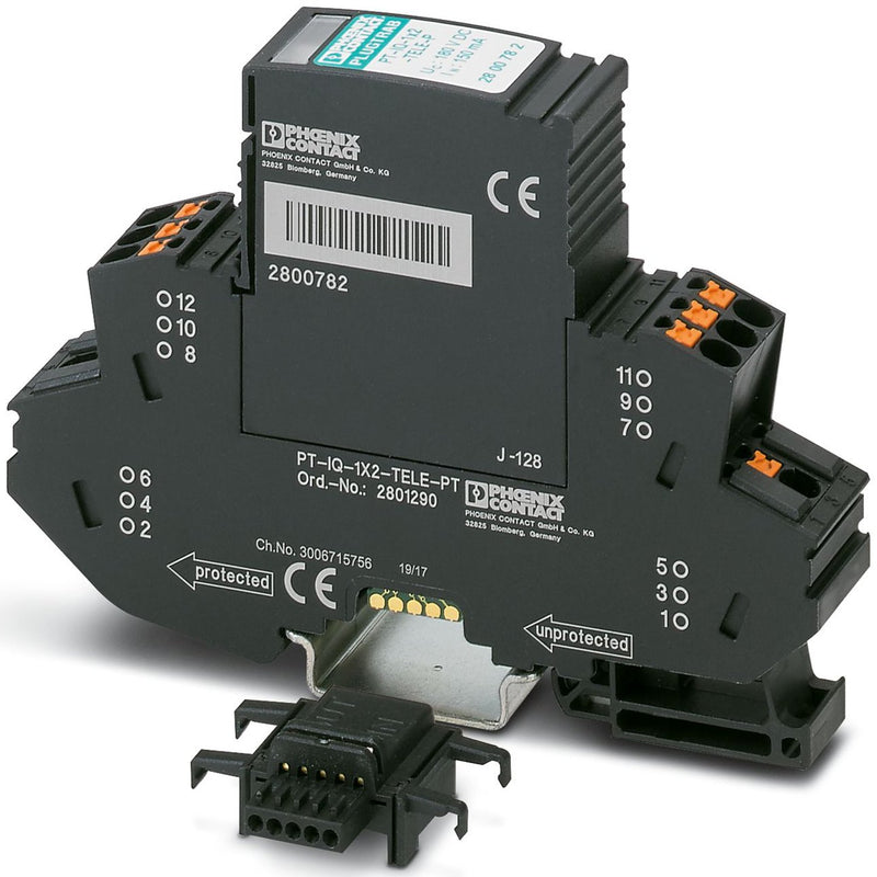 Phoenix Contact - Überspannungsableiter für Informations-/MSR-Technik Überspannungsschutzgerät PT-IQ-1X2-TELE-PT