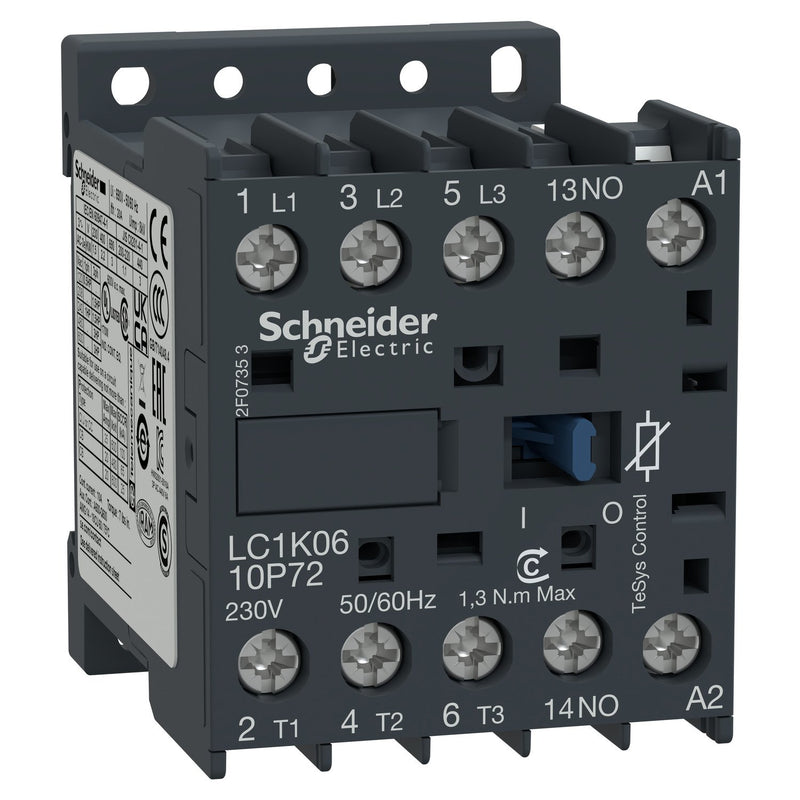Schneider Electric - Leistungsschütz zum Schalten von Wechselstrom Leistungsschütz LC1K0610F72 3-polig, 1S