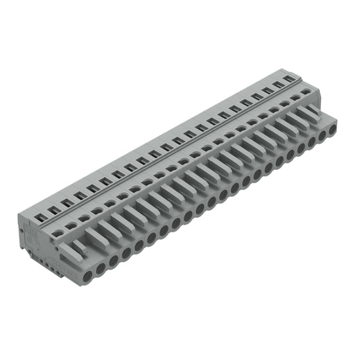 WAGO - Kabelsteckverbinder für Leiterplattensteckverbinder 1-Leiter-Federleiste 231-122/026-000 CAGECLAMP,2,5 mm²,gr − 10 Stück