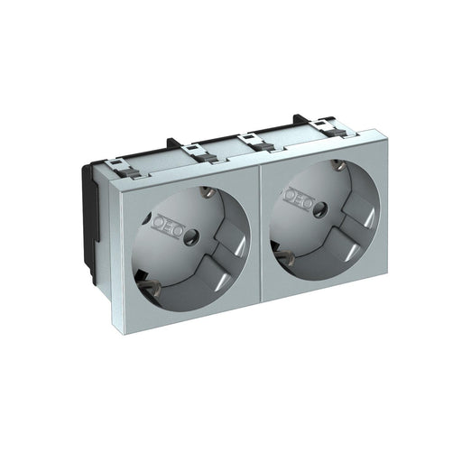 OBO Bettermann - Steckdose 33 Grad, 2-fach STD-D3S AL2 Schutzkontakt