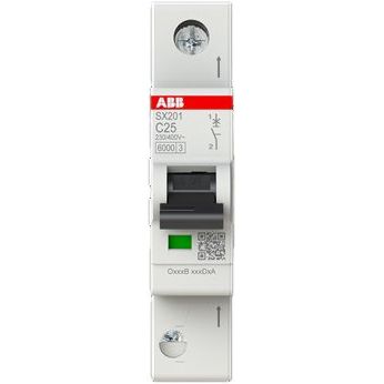 ABB Stotz S&J - Leitungsschutzschalter Sicherungsautomat Flexline SX201-C25 6kA, 25A,1P