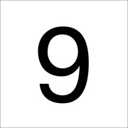 RZB - Beschriftung Buchstaben/Zahlen Ziffer "9" 99222.013.9 sw 100mm − 1 Stück