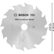 Bosch - Kreissägeblatt PRO Construct Wood 2608641199 Kreissägeblatt 150 x