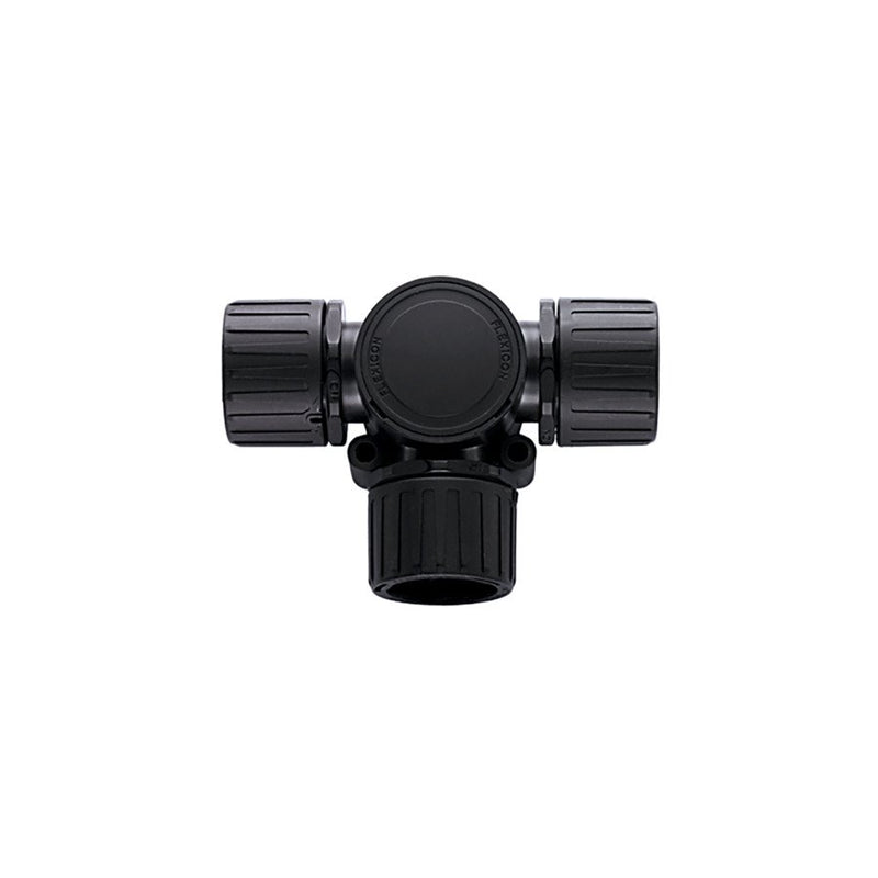 HellermannTyton - Verbinder für Wellschläuche Kunststoffverschraubung HG42TPA66BK T-Verteiler schwarz