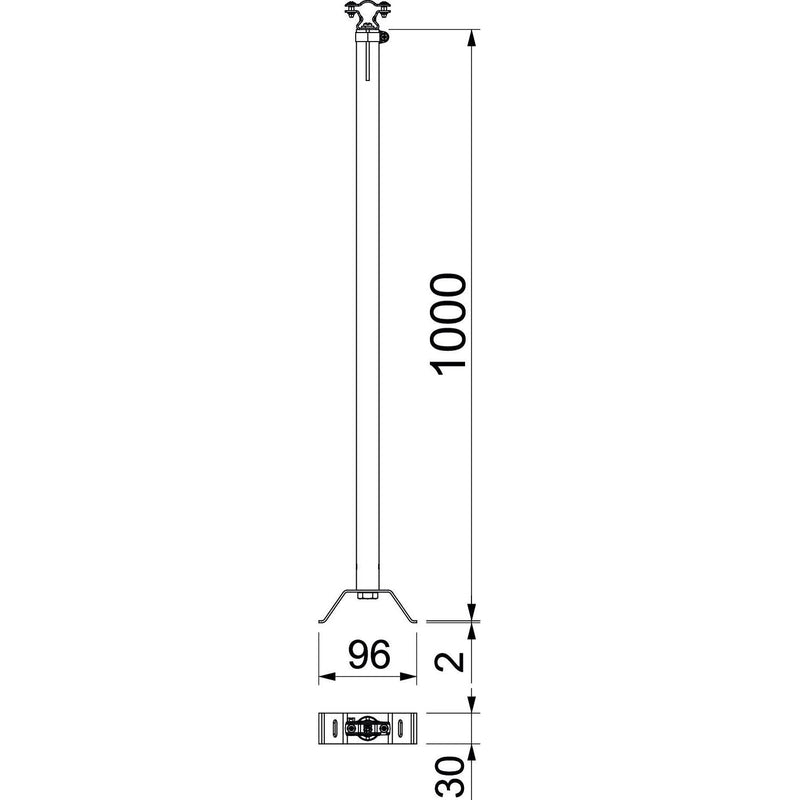 OBO Bettermann - Distanzhalter für Blitzschutz Abstandhalter ISAV1000R