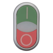 Eaton - Frontelement für Drucktaster Doppeldrucktaste M22-DDLF-GR-X1/X0 beleuch., flach