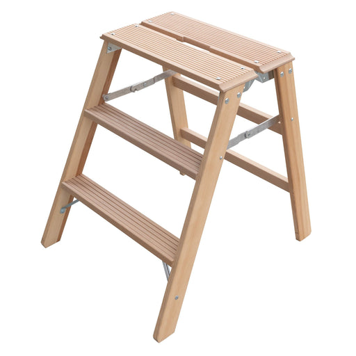 Geis&Knoblauch - Stufenleiter Gipserbock 22204-7 Holz, 4 Stufen