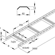 Niedax - Kabelleiter Schiffskabelleiter KLMUL 40.150 F − 3 Meter