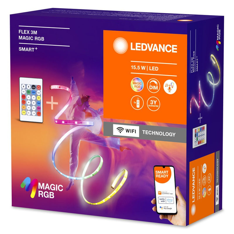 Ledvance - Lichtschlauch/-band LED-Stripe 3m, WiFi Smart #4099854095115 RGBW, weiß