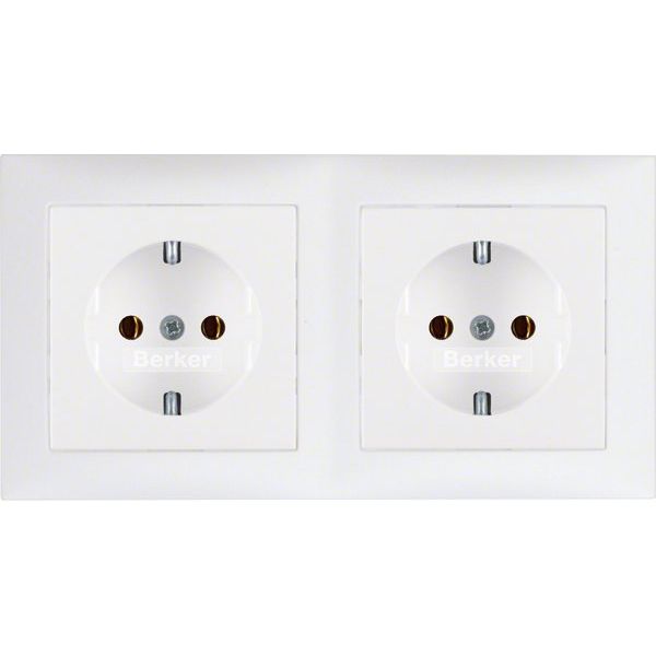 Berker - Steckdose Schuko-Steckds.nkombi. pws 47209909 für Schnellmontage