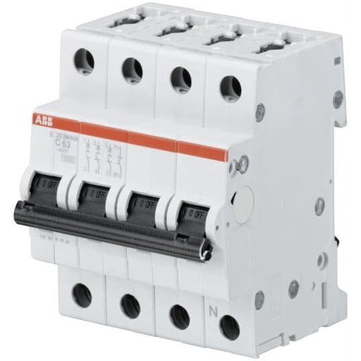 ABB Stotz S&J - Leitungsschutzschalter Sicherungsautomat S203M-C63NA 10kA 63A C 3p+N (4p)