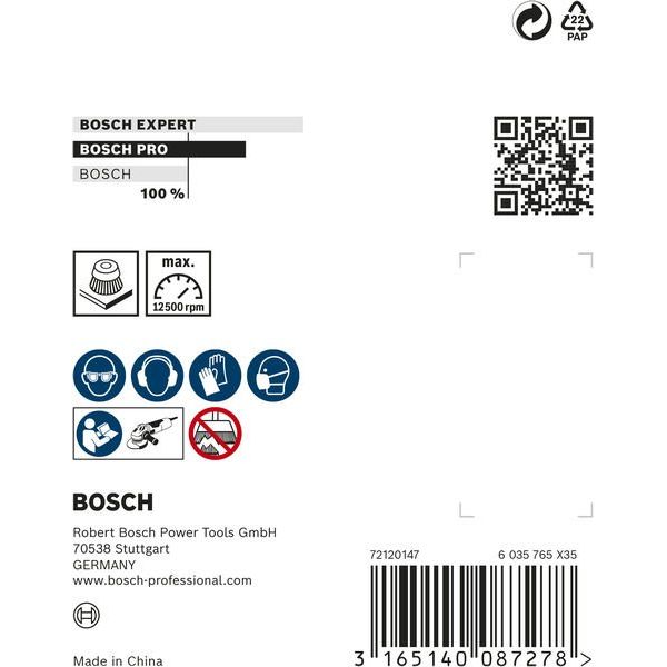 Bosch - Rotierende Drahtbürste PRO Stainless Steel clean 2608622061 Topfbürste 65 x 0,3