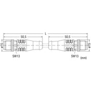 WAGO - Patchkabel Kupfer Industrie ETHERNET-Leitung M12D-St. 756-1203/060-200 axial,grün − 1 Stück