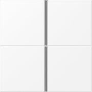 Jung - Abdeckung/Bedienelement für Installationsschalterprogramme Tastensatz komplett 4-fach LS 404 TSA WWM