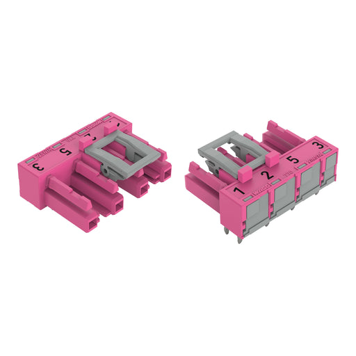 WAGO - Leiterplattensteckverbinder Buchse für Leiterplatten 770-884/011-000/081- abgew.,4-polig,pink − 50 Stück