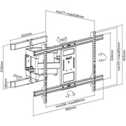 Goobay - Halterung für Audio-/Videosysteme TV-Wandhalterung 49746 FULLMOTION Pro XL