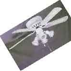 DeKo - Umluftventilator Deckenventilator BC 838 White Liane weiß/weiß 103cm