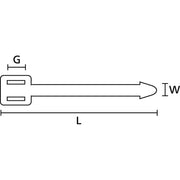 HellermannTyton - Kabelmarkierungssystem Kennzeichnungsschild AT1-N66-NA-C1 − 100 Stück
