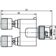 Telegärtner - Kommunikationstechnik-Adapter Laborsteckverbindung 100023664 BNC-Sti auf 1xApp.kl