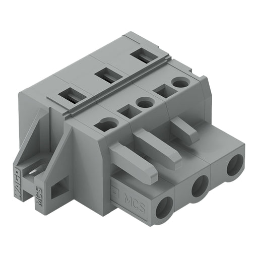 WAGO - Kabelsteckverbinder für Leiterplattensteckverbinder 1-Leiter-Federleiste 231-203/031-000 CAGECLAMP,2,5 mm²,gr − 50 Stück