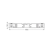WAGO - Steckverbinder für steckbare Gebäudeinstallation Steck. m. Zugentlastungsg. 890-132 2-polig,weiß − 50 Stück