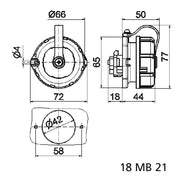 Bals Elektrotech - Schutzkontakt-Anbausteckdose Schutzkont.-Anbausteckdose 7186 gerade TN