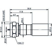 Telegärtner - Koax-Steckverbinder F-Kabelstecker HDTV Cr/Cr 100025622 G48 1.6/7.3 − 5 Stück