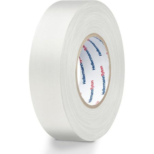 HellermannTyton - Klebeband Gewebeband HelaTapeTex HTAPE-TEX-19x10-COWH weiß 19mm x 10m − 5 Stück