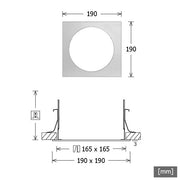 LTS Licht&Leuchten - Mechanisches Zubehör/Ersatzteile für Leuchten Einbaurahmen SCER 6.100 si 1-flammig