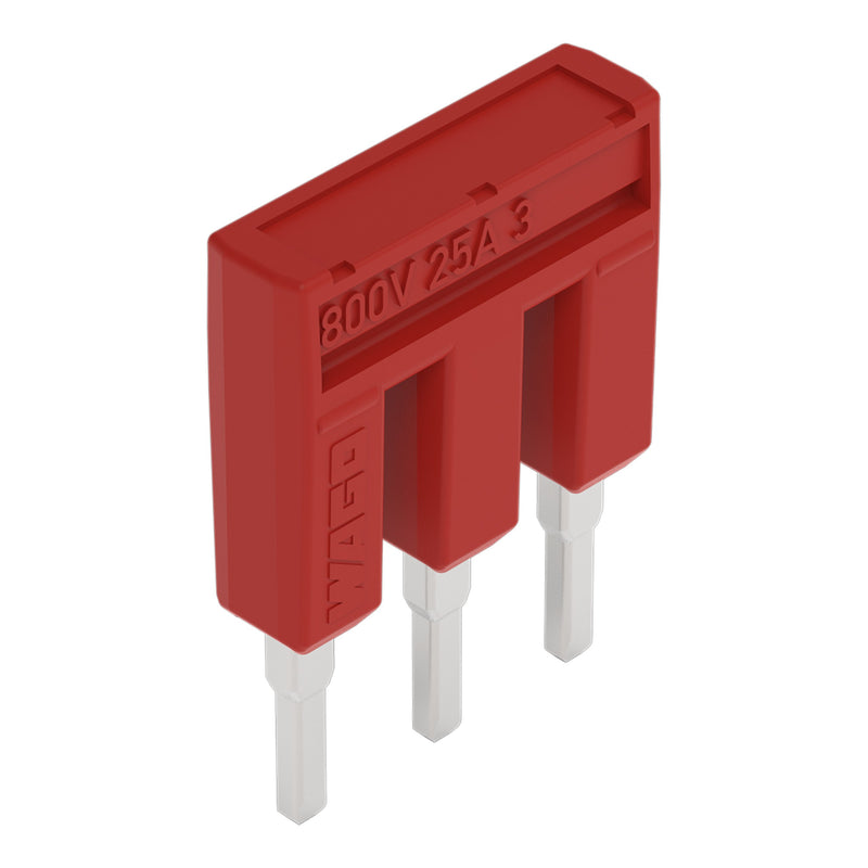 WAGO - Querverbinder/Brücker für Reihenklemme Brücker 3-fach 2002-403/000-005 isoliert,rot − 25 Stück