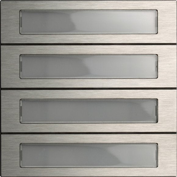 Gira - Funktionsmodul für Türkommunikation Ruftastenmodul 4fach 5534920 Edelstahl