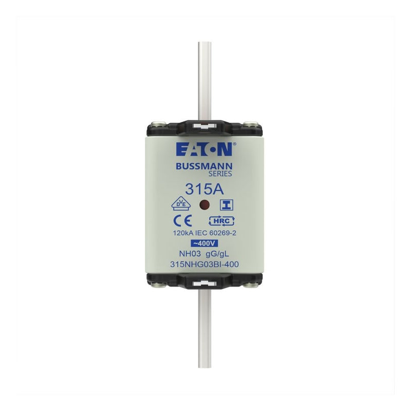 Eaton - Messersicherung Sicherungseinsatz Nieders. 315NHG03BI-400 315A AC 400V 120kA − 3 Stück