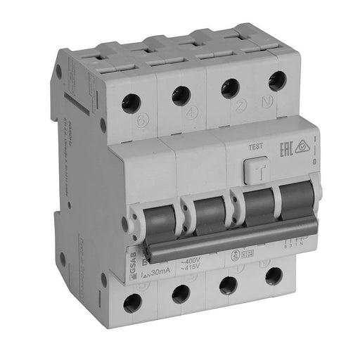 GSAB Elektrotechnik - CEE-Steckdosen-Kombination (IEC 60309) FI-LS-Kombination FILS4B3230 B32 3-pol.+N 30mA