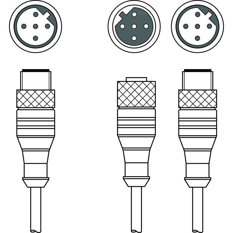 Leuze - Konfektioniertes Sensor-Aktor-Kabel Verbindungsleitung K-YPB M12A-M12A-SPUR