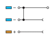 WAGO - Initiator/Aktor-Reihenklemme 3L-Eispeiseklemme 270-564 orange − 10 Stück