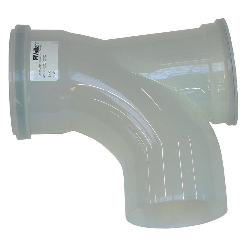 Vaillant - Konzentrisches Abgas/Zuluft Formstück 1 Anschluss Revisions-T-Stück (Bogen) 0020106392 87Grad 110mm