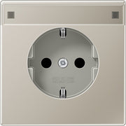 Jung - Abdeckung/Bedienelement für Installationsschalterprogramme Zentralplatte ES 1520 NAPL f.Steckdose Schriftf