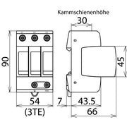 DEHN - Überspannungsableiter für Energietechnik/Stromversorgung Überspannungsableiter TYP2 DG M TNC 150 f. TN-C Systeme