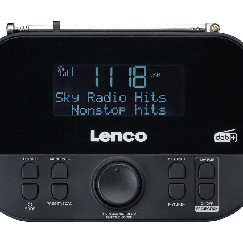 LENCO - Radio DAB+ Uhrenradio CR-615BK sw m.Projektion