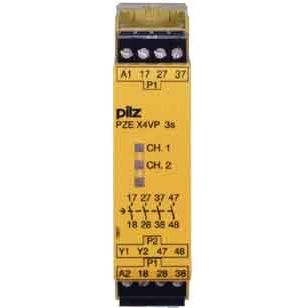 Pilz - Gerät zur Überwachung von sicherheitsgerichteten Stromkreisen Kontaktblock rückfallverz. PZE X4V 8 #774584 24VDC 4n/o
