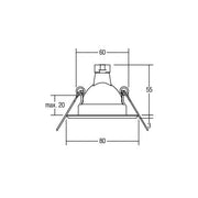Brumberg Leuchten - Downlight/Strahler/Flutlicht Einbaustrahler 3202.07 weiß