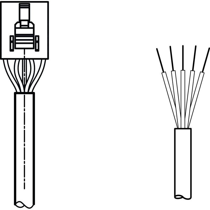 Leuze - Konfektioniertes Sensor-Aktor-Kabel Anschlussleitung K-D MODU-5P-2m-PVC