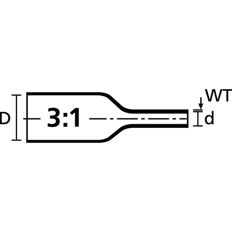 HellermannTyton - Schrumpfschlauch Warmschrumpfschlauch Tredux-24/8-BK