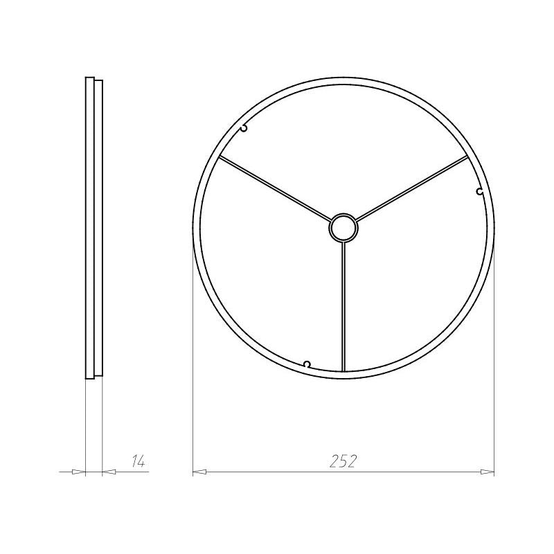 Kaiser - Zubehör/Ersatzteile für Leuchteneinbaugehäuse Frontring 1293-86 240mm f.Sichtbeton