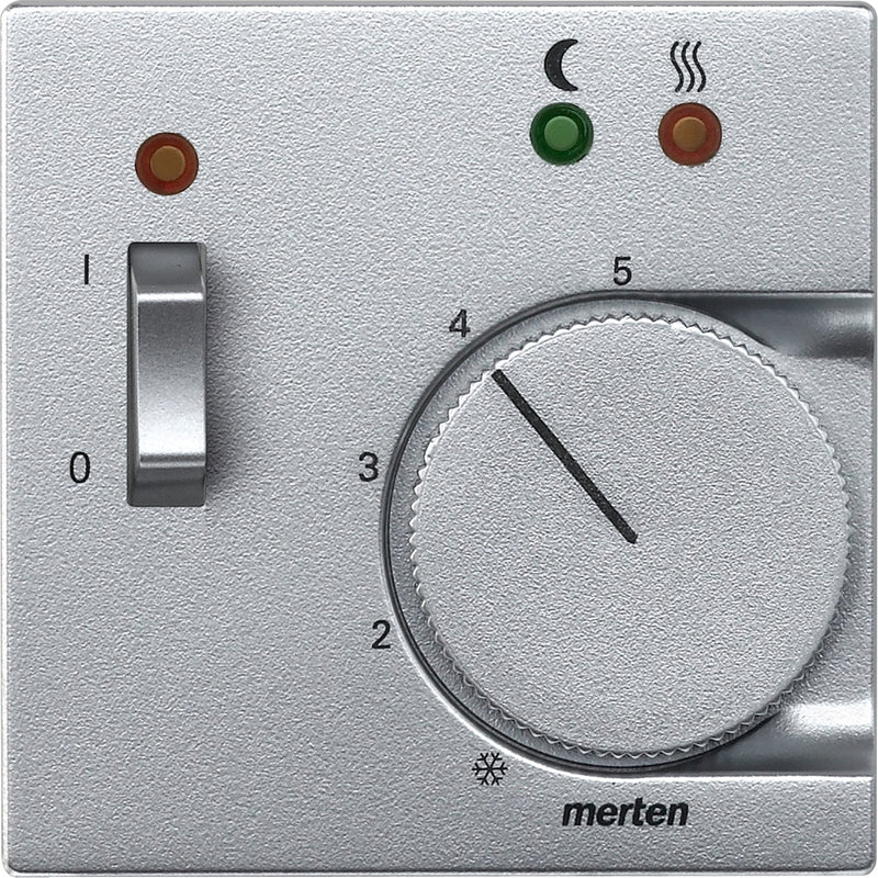 Merten - Abdeckung/Bedienelement für Installationsschalterprogramme Zentralplatte alu 535860 f.Fussbodenr.Einsatz