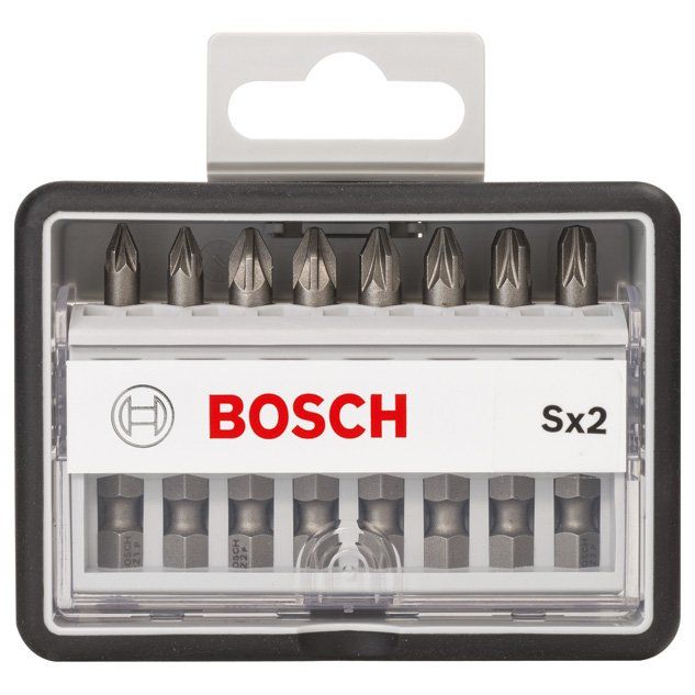 Bosch - Bit-Set 8-tlg. Schrauberbit-Set, 2607002557 Robust Line Sx PZ