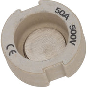 Mersen - D-Ring-Passeinsatz D-Schraub-Paßeinsatz 01658.050000 D III 50A weiss