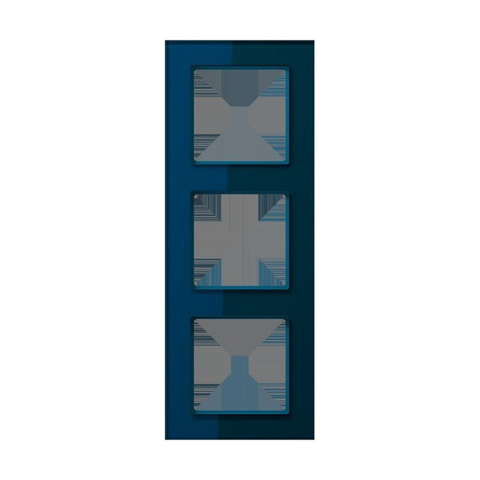 Jung - Abdeckrahmen Glasrahmen 3fach AC 583 GL NB nachtblau  − 1 Stück
